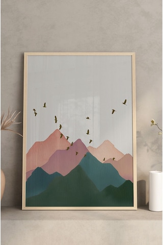 Ahşap Çerçeveli Mdf Tablo Seti Salon Ve Oturma Odası İçin Çt3006 32 X 42