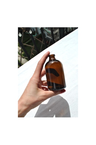 2 Adet Mini Vazo Amber Cam Dekoratif Minimal Cam Şişe 100 Ml İskandinav Kahverengi Vazo Seti