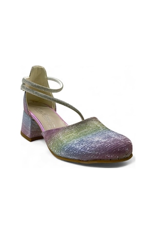 773 Kız Çocuk Topuklu Abiye Ayakkabı Renkli
