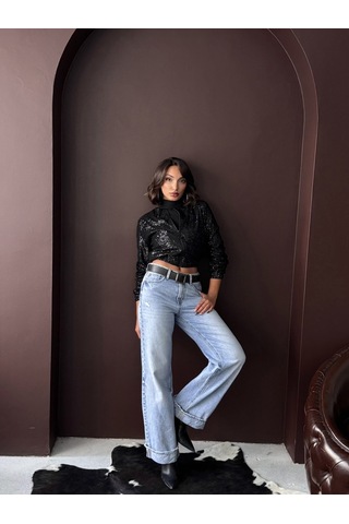 Verymoda Payetli Kadın Ceket - Şık Gece Kombini Siyah