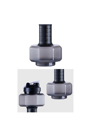 Ganzhoushop Suntek Su Şişesi Sporcu Su Şişesi Güçlü Fitness Ağırlığı 2200ml-siyah Xy
