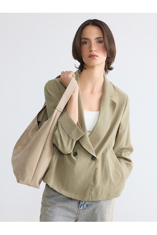Lcw Everyday Haki Modal Karışımlı Kadın Blazer Ceket