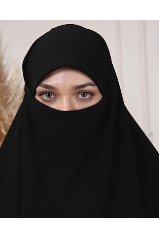 Dilnuvar Afgan Çarşaf İpek Siyah
