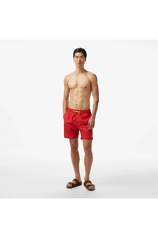 Guess Swımtrunk Medıum Guess Aop Erkek Kırmızı Mayo F4gt06wg2a2-p56n