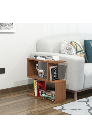 Decormet Lale Yan Sehpa Ceviz Ceviz