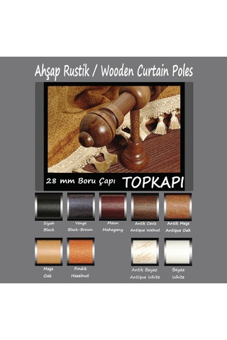 Ahşap Rustik,  Halkalı + Raylı