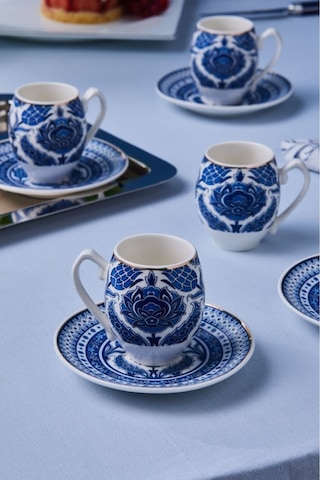 Karaca Mercan 6 Kişilik Kahve Fincan Takımı 90 Ml