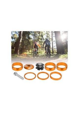Xindoker Mountain Bike 28.6mm Aluminyum Ayak Üstü Aralığı Seti - 2/3/5/10mm Kalınlık, Renkli, Anti-korozif, Kol Yüksekliği Ayarlaması Altın Altın