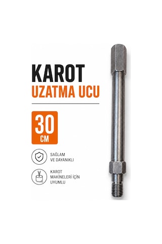 Karot Uzatma Ucu 30 Cm Ağır Hizmet Tipi Derin Delme Aparatı Dayanıklı Çelik Bağlantı Parçası