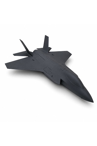 30 Cm Gri Modern Jet Uçağı Dekoratif Masaüstü Biblo Teknolojik Tasarımlı Uçak Maketi Ofis Ve Oyun Odası Dekoru