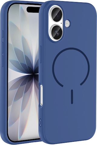 Apple Uyumlu iPhone 17 Kılıf M-safe Şarj Özellikli Zore Meta Kapak - Lacivert Lacivert