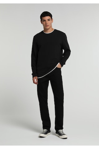 Colin's Colins Regular Fit Yuvarlak Yaka Jakarlı Erkek Siyah Tişört Cl1076433 Q1.v2 Blk