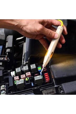 Profesyonel 12v Araç Oto Araba Kontrol Test Kalemi Timsah Ağızlı Elektrik Kalemi Gold