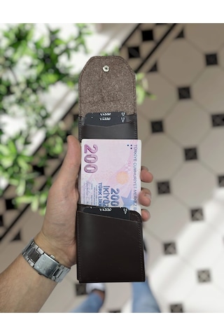 Visso 571 Hakiki Deri Efsane Trend Model Çok Para Konan Cüzdan Unisex Kartlık Çıtçıtlı En Çok Tercih Edilen Model Kahve