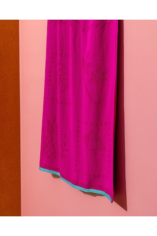 Sorle %100 Pamuk Plaj Havlusu - Fuşya - 70x150 Cm 8684427222867 Pembe