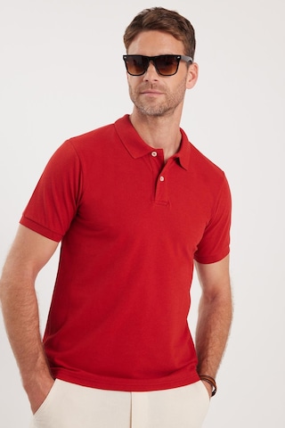 Tudors Erkek Slim Fit Dar Kesim Pamuklu Yumuşak Dokulu Serin Tutan Kumaş Düz Pike Bordo Polo Yaka Tişört-33710 Bordo