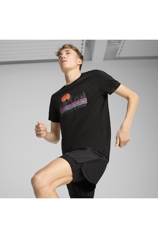 Puma 52659801 Graphics Outdoor Erkek Spor Tişört SIYAH
