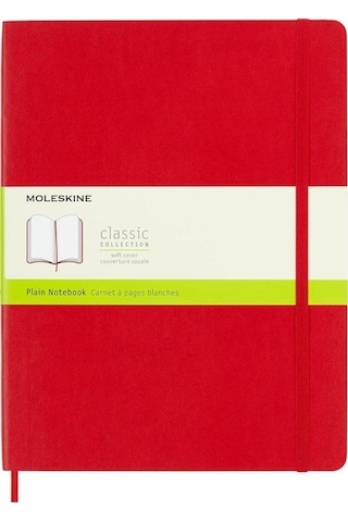 Moleskine Classic Yumuşak Kapak Çizgisiz Defter 19x25 Scarlet Red Kırmızı