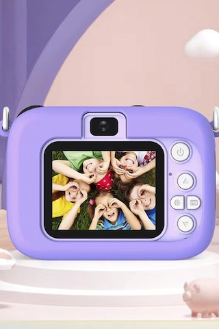 Torima Cmr-16 Mor Mini 1080p Hd Çocuk Kamera Dijital Fotoğraf Makinesi 2.0 Inç Ekran 5 Adet Oyun