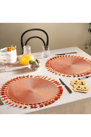 Karaca Molly 2'li Amerikan Servisi 38 Cm Turuncu Turuncu