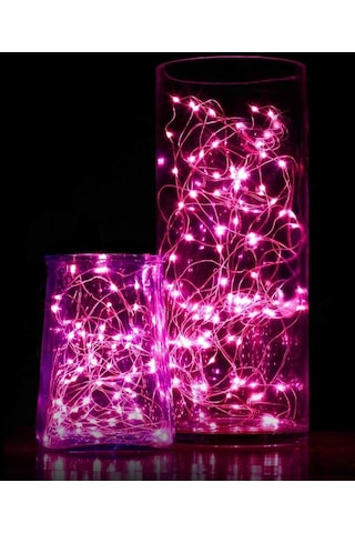 Peri Led 3 Metre Pilli Pembe Renk Dekoratif Aydınlatma Pembe