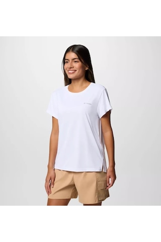 Columbia Al3349 Bluevista Hill Ss Crew Kadın T-shirt 2119301100 Beyaz