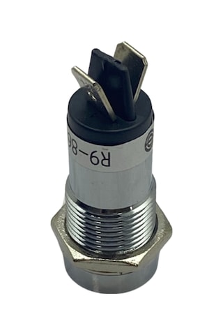 12v Göz Lambası Metal Büyük Ledli Yeşil 16 Mm