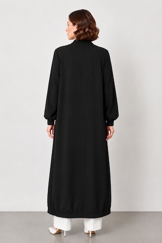 Bihan Store Kadın Boydan Fermuarlı Büzgülü Kap Y26-477 - Siyah