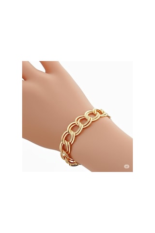 Sevgililer Ve Özel Günlere Özel Zincir Model Gold Kadın Bileklik Çok Renkli