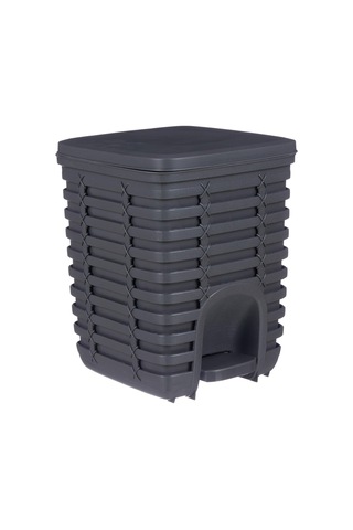 Pedallı Çöp Kovası, /gri, 9 Lt Gri