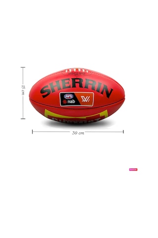 Avessa Sherrin Afl Game Ball American Football Gerçek Deri Kırmızı
