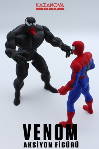 Kazanova Design Venom Aksiyon Figürü 16 Cm Marvel Plastik Masaüstü Dekoratif Hediyelik