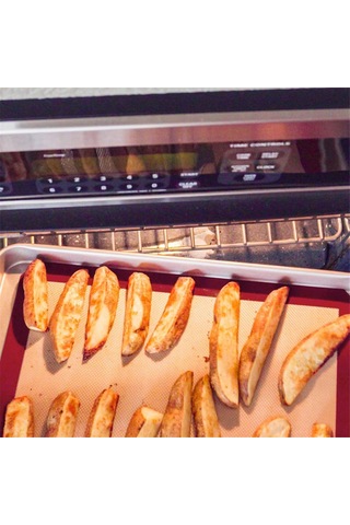 Adet Silikon Pişirme Matı Tekrar Kullanılabilir Pişirme Matı Yapışmaz Kırmızı Kırmızı