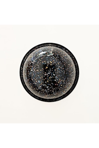 Emaye 20 Cm Kase Serpme Desen Siyah Siyah