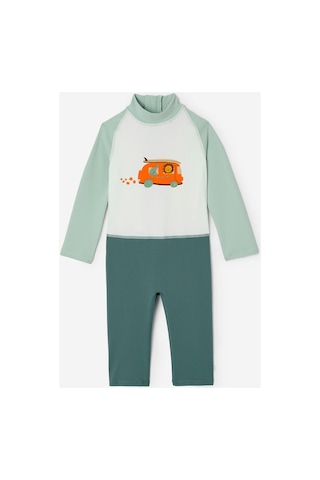 Decathlon Bebek/çocuk Uv Korumalı Uzun Kollu Wetsuit - Baskılı/mavi Mavi