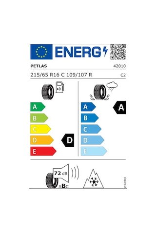 Petlas 215/65 R16 C Tl 109/107r 8pr Full Grıp Pt925 Kamyonet Kış Lastiği 2022