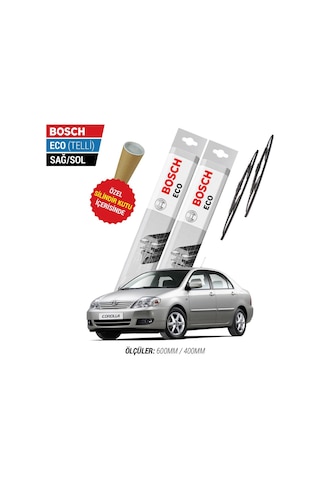 Toyota Corolla Uyumlu Silecek Takımı 2002-2006 Bosch Eco