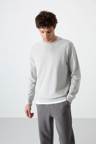 Tommy Life Standart Fit Basic O Yaka 2li Paket Koyu Gri-taş Erkek Sweatshirt - 88053 Gri Antrasit