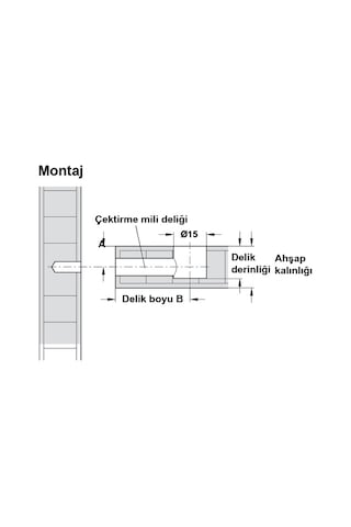 Hafele Minifix - 100 Takım 18 Mm Ahşap Için Metal Dubelli Minifix