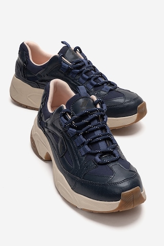 Luvishoes Letty Lacivert Baskı Scuba Kadın Spor Ayakkabı Lacivert