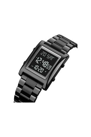 Lemestar Skmeı 1812 Erkek Dijital Saat - Çift Zaman, Geri Sayım, Kronometre Ve 50m Su Geçirmezlik Özellikli Spor İş Saatı Siyah