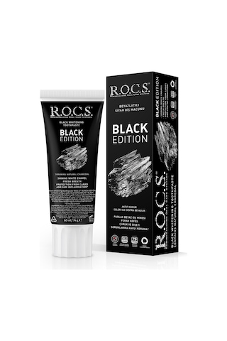 Rocs Black Edition Kömür Özleri ile Beyazlatıcı Diş Macunu - 74 G Rocs Black Edition Kömür Özleri ile Beyazlatıcı Diş Macunu - 74 G