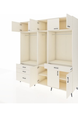 Kronos Dolap 8 Raflı 4 Çekmeceli 3 Askılı 220x59x243 Aytaşı-aytaşı/aytaşı Aytası/aytası