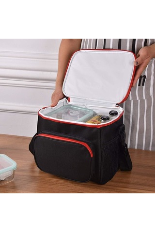 Soğutucu Çanta, Öğle Yemeği Kutusu, Ayarlanabilir Omuz Askılı Yalıtımlı Öğle Yemeği Çantası, Okul, Ofis, Plaj, Piknik, Seyahat İçin Taşınabilir Su Geçirmez Öğle Yemeği Çantası Çok Renkli