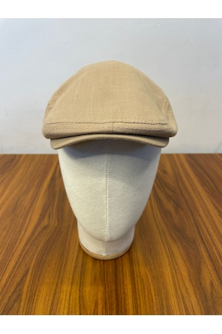 Hamze Peaky Blinders Tommy Shelby Spor Model Keten Kasket Şapka Bej