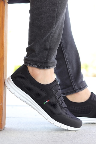 Vojo 4359 Comfort Taban Bağcıksız Anorak Erkek Spor Ayakkabı 267800000225 938 Siyah-beyaz Siyah-beyaz