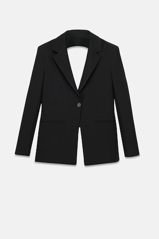 Kadın Siyah Sırt Dekolteli Blazer Siyah