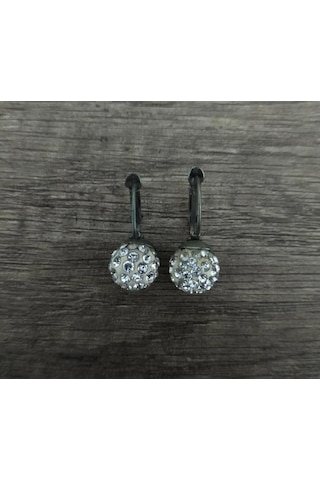 Hdmarketim Şambala Model Swarovski Taşlı Beyaz Sallantılı Küpe Çok Renkli