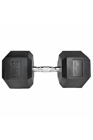 Hex Altıgen Kauçuk Kaplı Dambıl 35 Kg 1 Adet