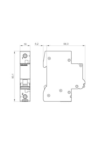 Sıemens 5Sl6110-7 Otomatik Sigorta 10A C Tipi 1Faz 6Ka